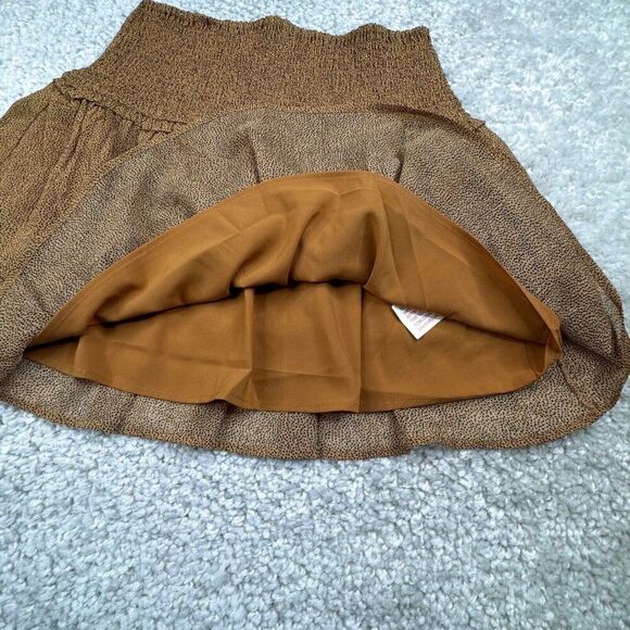 MinkPink Luca Mini Skirt Leopard Metallic Brown Black NEW - Picture 6 of 9